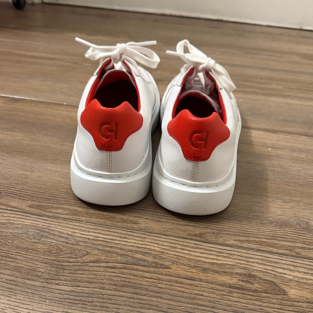 Cole Haan Women's Sneakers in White and Red - Picture 5 of 6